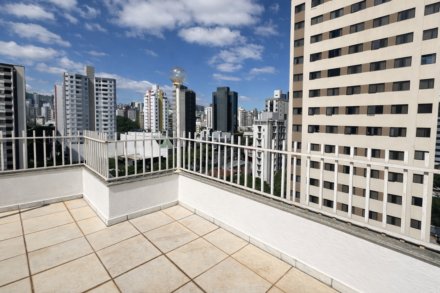 Vista lateral do terraço